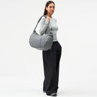 Krumm Large Crossbody Bag crinkle grey pinqponq