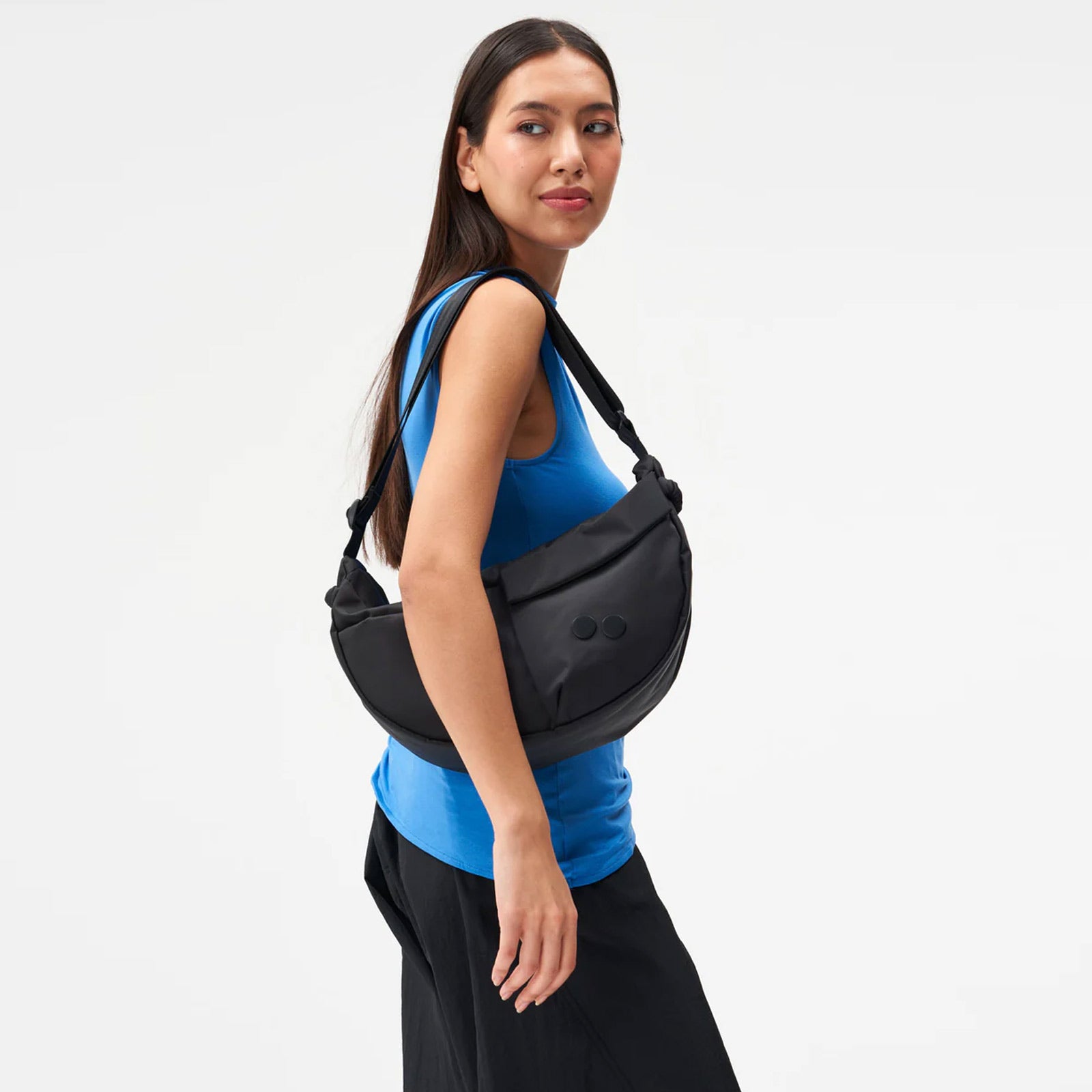 Krumm Medium Changeant Crossbody Bag glazed black