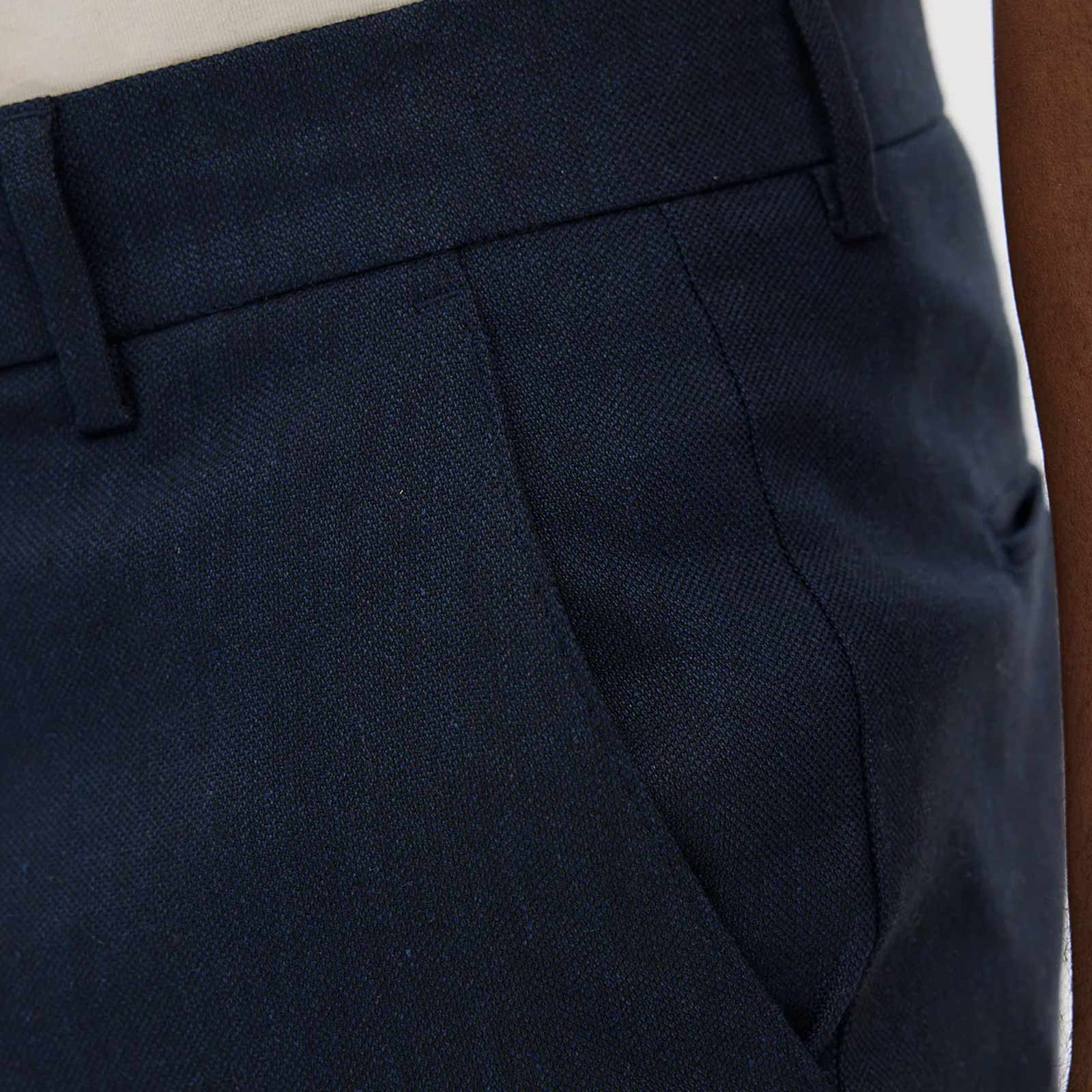 AlvinPL 769 Pants navy linen Plain Units