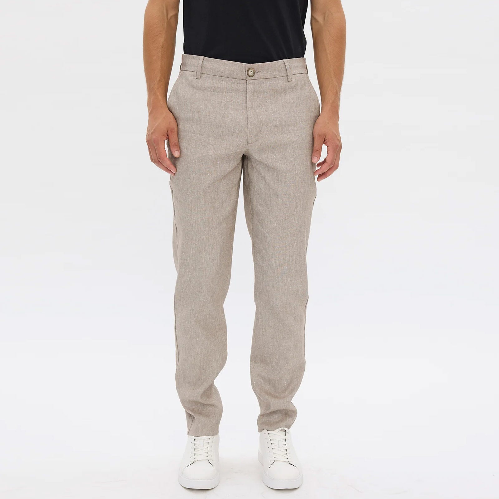 AlvinPL 769 Pants walnut linen Plain Units