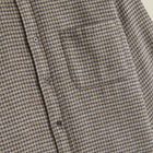 Abstract Pied Poule Flannel Shirt charcoal Portuguese Flannel