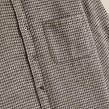 Abstract Pied Poule Flannel Shirt charcoal Portuguese Flannel