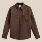 Waffle Wool Overshirt brown/rust