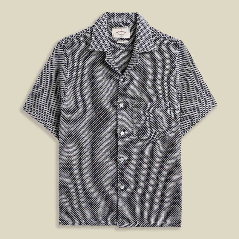 Agora S/S Shirt navy Portuguese Flannel