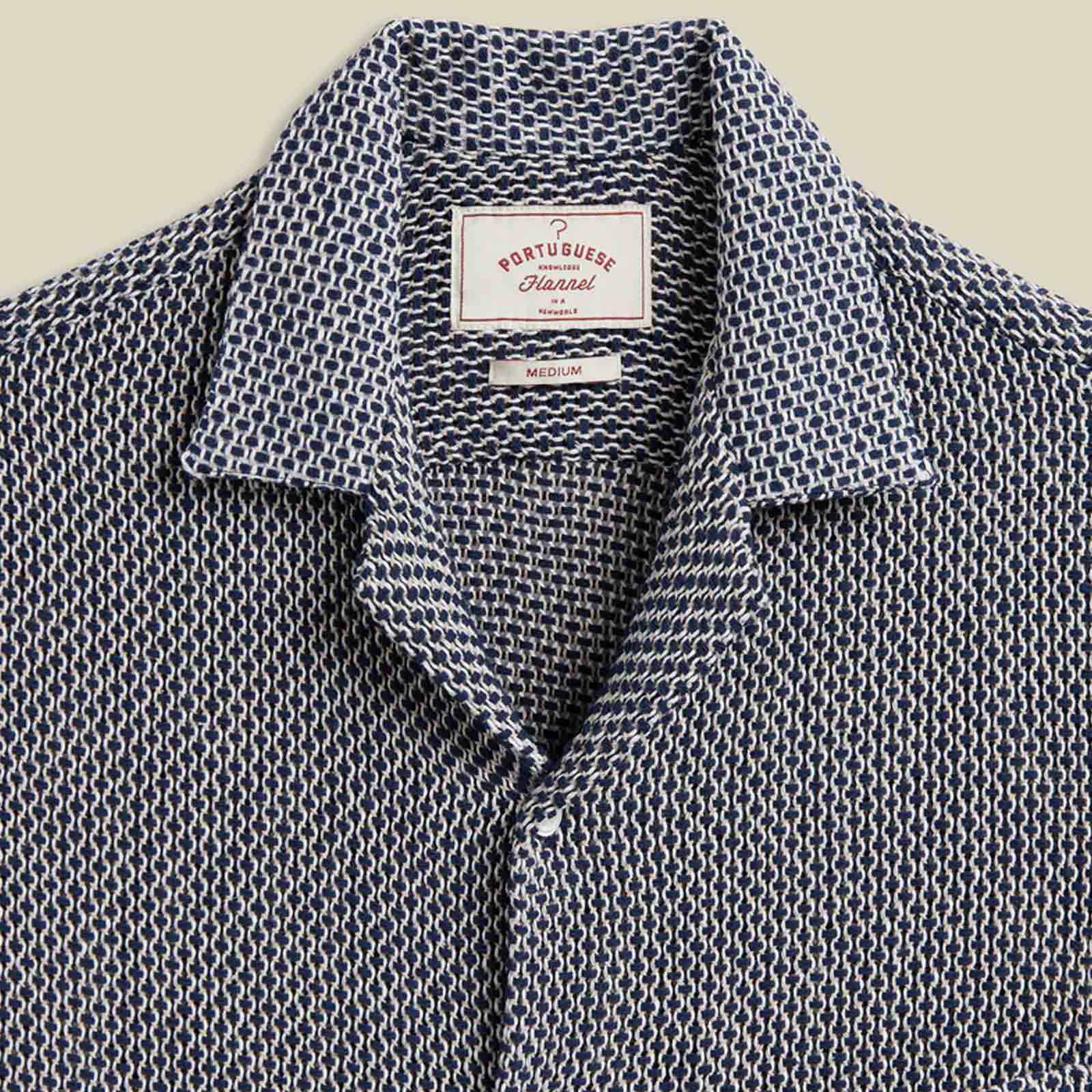 Agora S/S Shirt navy Portuguese Flannel