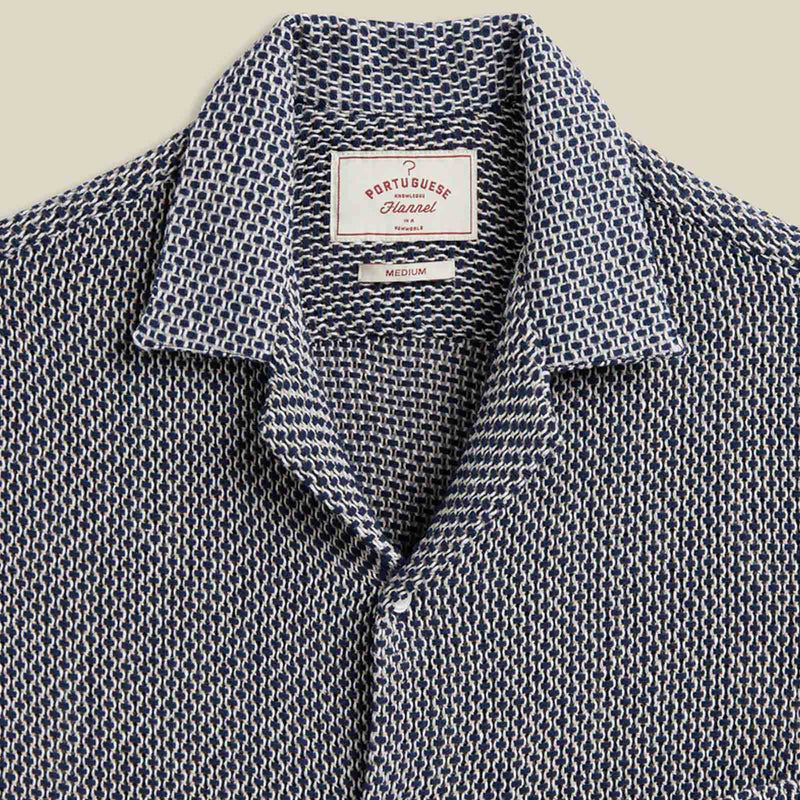 Agora S/S Shirt navy Portuguese Flannel