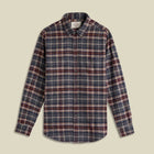 Augusta Flannel Shirt charcoal/wine/sand Portuguese Flannel