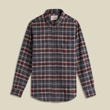 Augusta Flannel Shirt charcoal/wine/sand Portuguese Flannel
