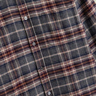 Augusta Flannel Shirt charcoal/wine/sand Portuguese Flannel
