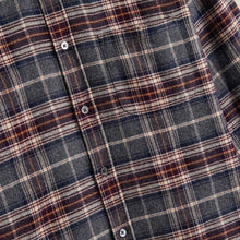 Augusta Flannel Shirt charcoal/wine/sand Portuguese Flannel