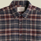 Augusta Flannel Shirt charcoal/wine/sand Portuguese Flannel