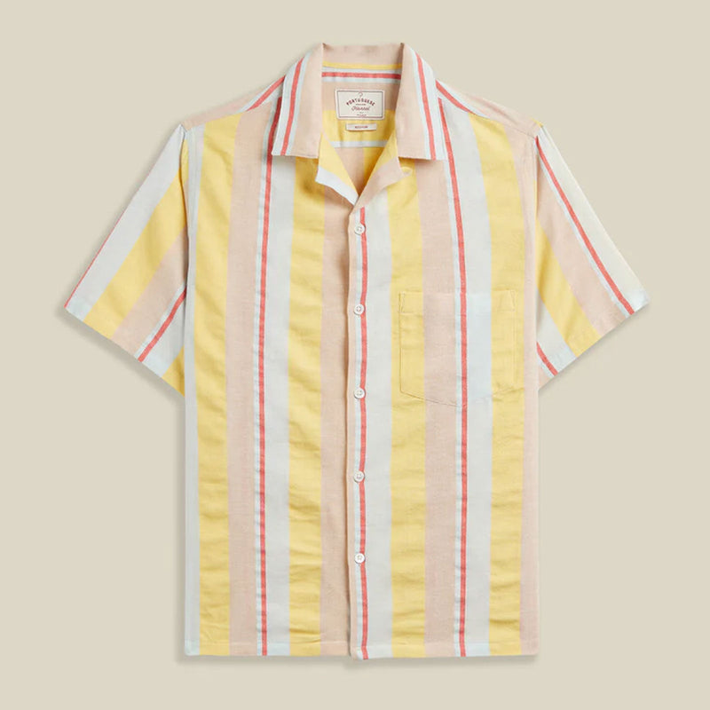 Boat S/S Shirt yellow stipes Portuguese Flannel