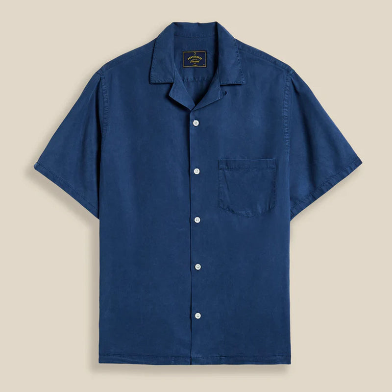 Dogtown S/S Shirt blue Portuguese Flannel