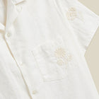 Embroidery Flowers S/S Shirt ecru Portuguese Flannel