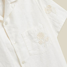 Embroidery Flowers S/S Shirt ecru Portuguese Flannel
