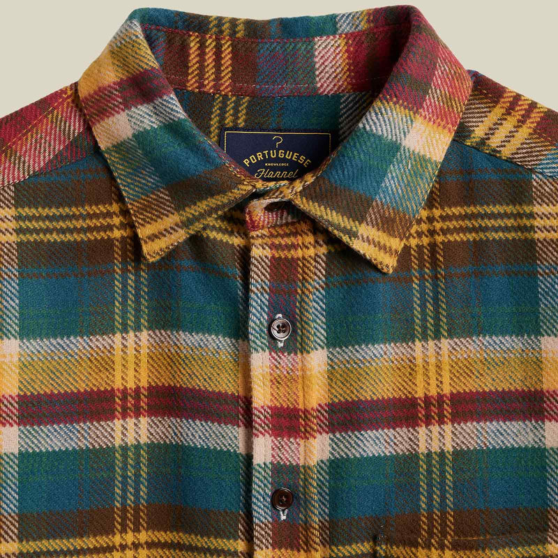 Fasema Flannel Shirt green/yellow check