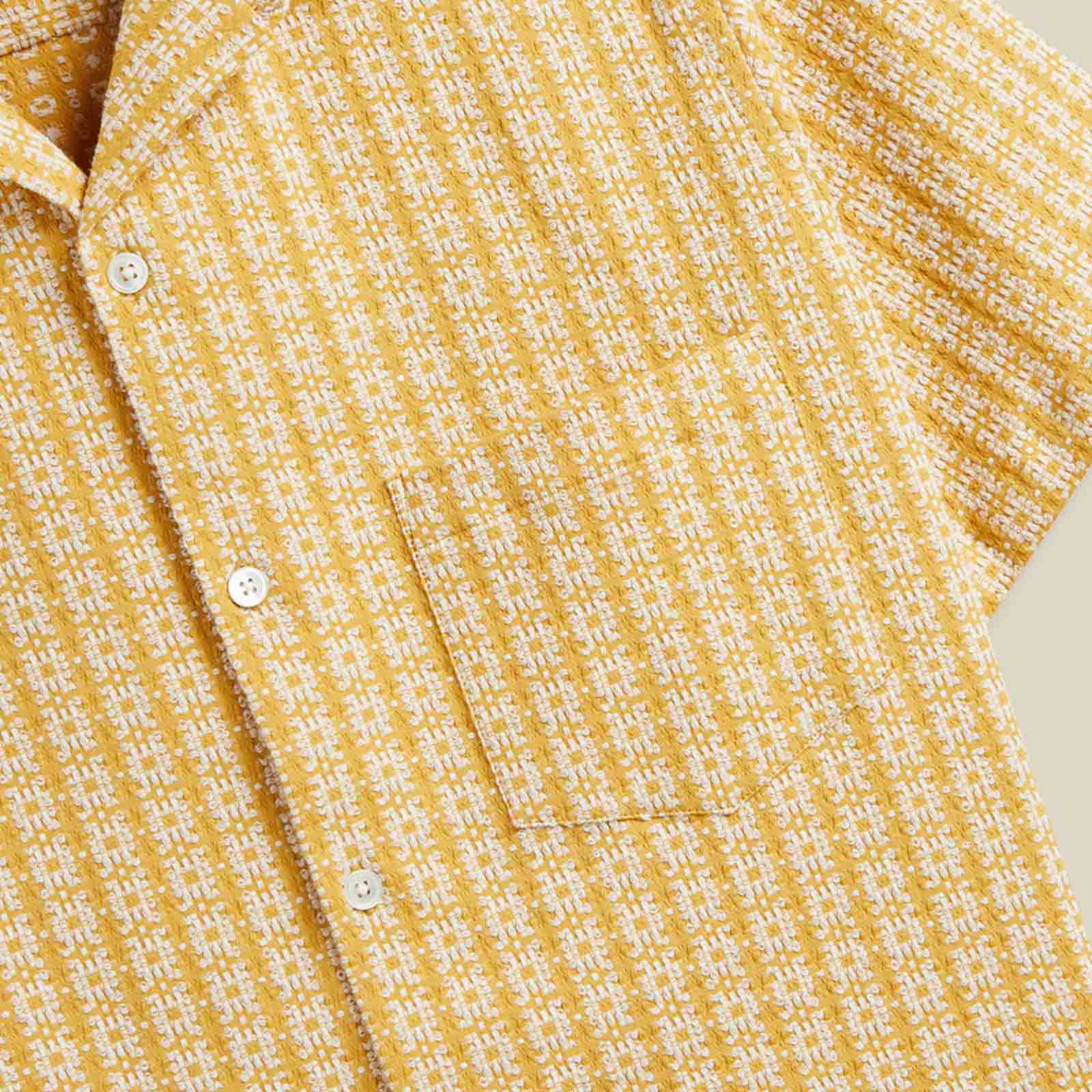 Flower Polen S/S Shirt yellow Portuguese Flannel