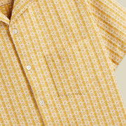 Flower Polen S/S Shirt yellow Portuguese Flannel