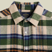 Harbor Flannel Shirt ivory/green/blue check