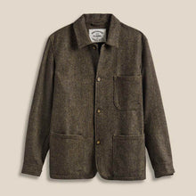 Labura Herringbone Wool Overshirt brown