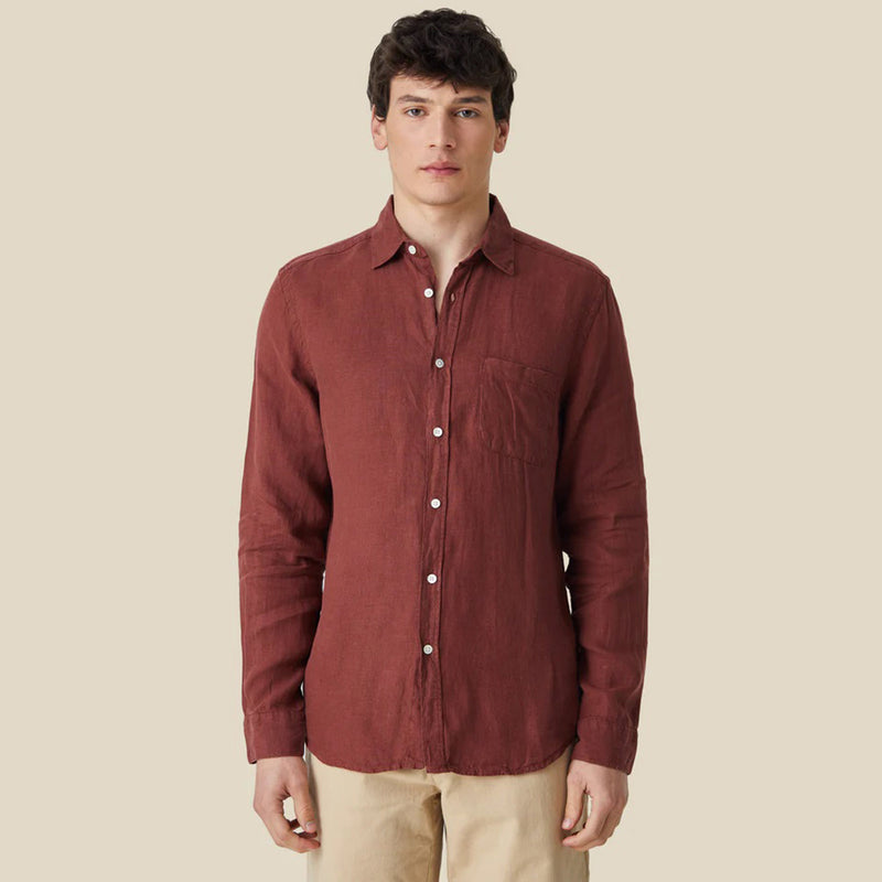 Linen Shirt bordeaux