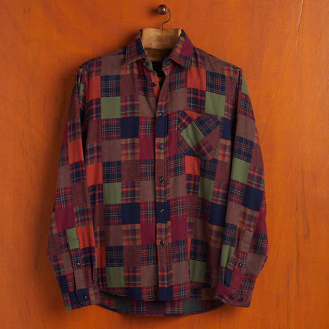 OG Patchwork Flannel Shirt multi/red