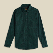 Paisley Jacquard Flannel Shirt green Portuguese Flannel