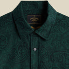 Paisley Jacquard Flannel Shirt green Portuguese Flannel