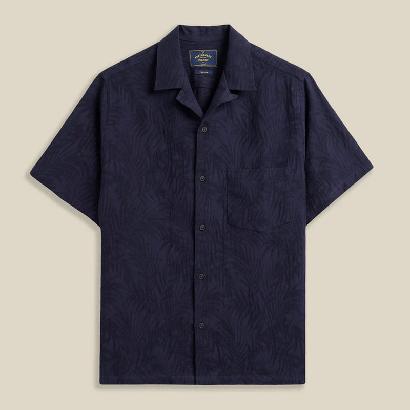 Palm S/S Shirt navy Portuguese Flannel