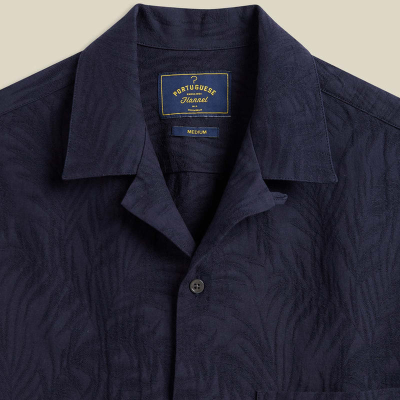 Palm S/S Shirt navy Portuguese Flannel