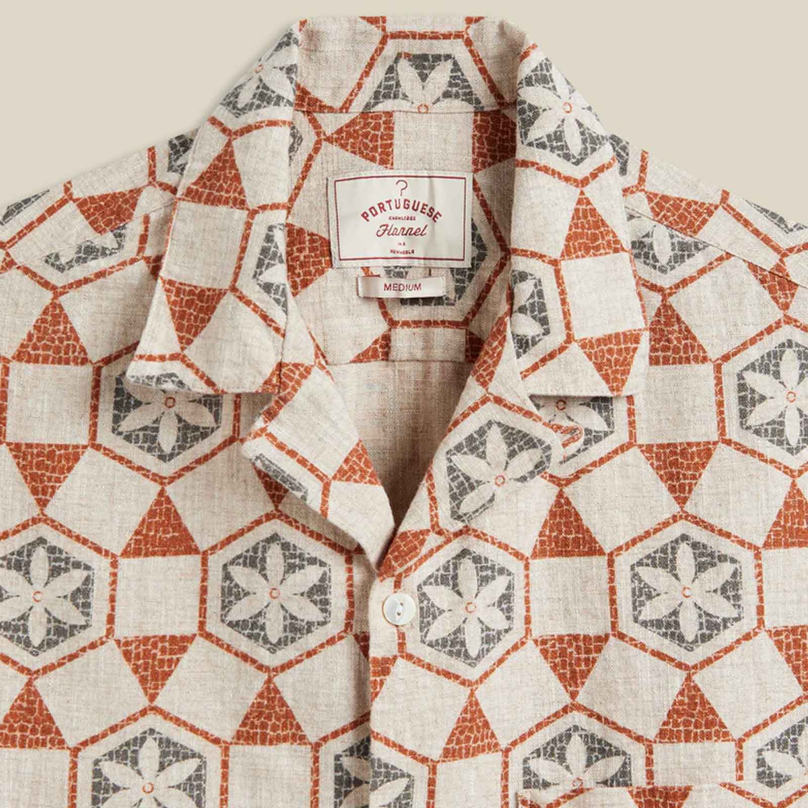 Pavement S/S Shirt multi sand/burnt sienna Portuguese Flannel