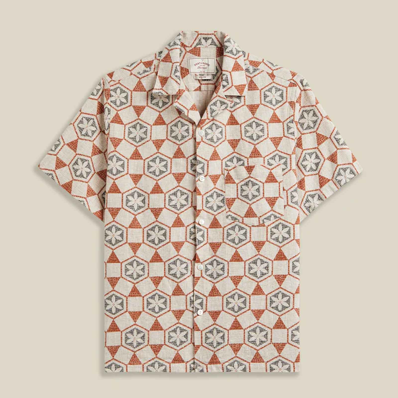 Pavement S/S Shirt multi sand/burnt sienna Portuguese Flannel