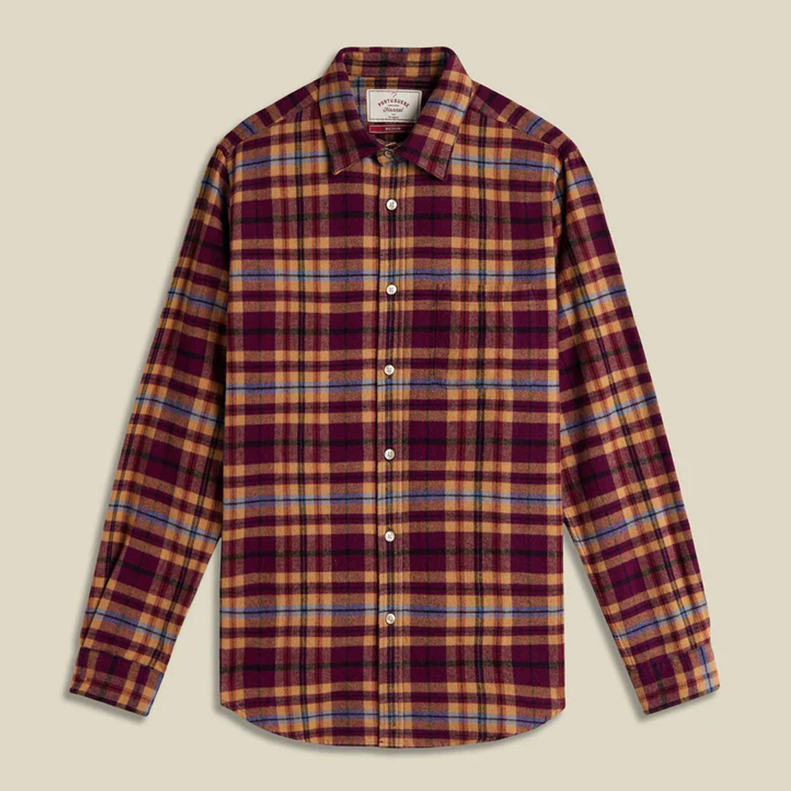 Ruiva Plaid Flannel Shirt berry check Portuguese Flannel