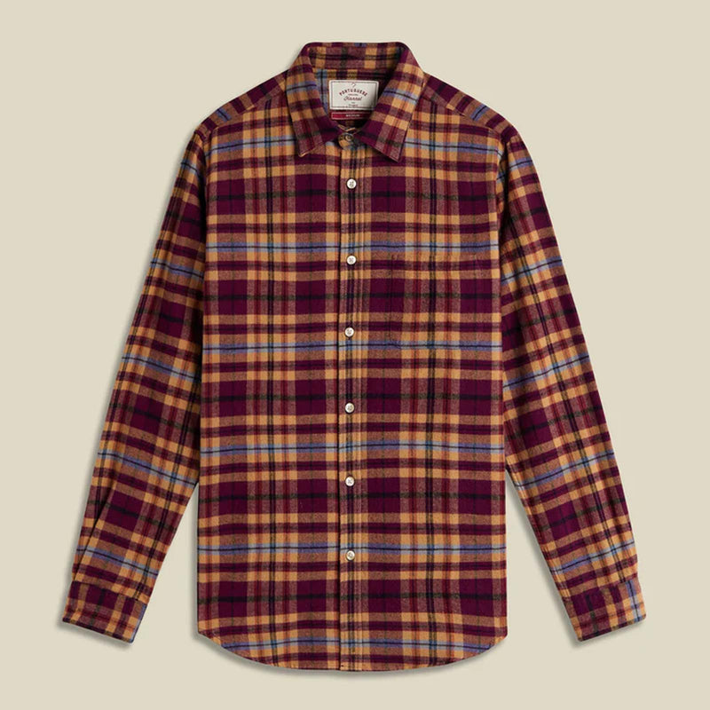Ruiva Plaid Flannel Shirt berry check Portuguese Flannel