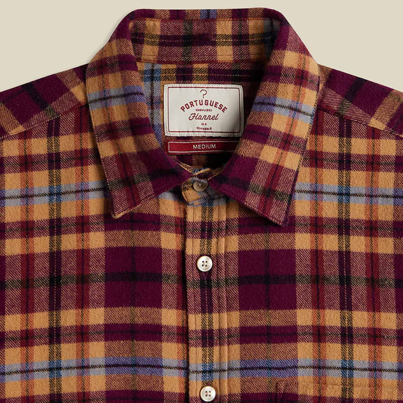 Ruiva Plaid Flannel Shirt berry check Portuguese Flannel