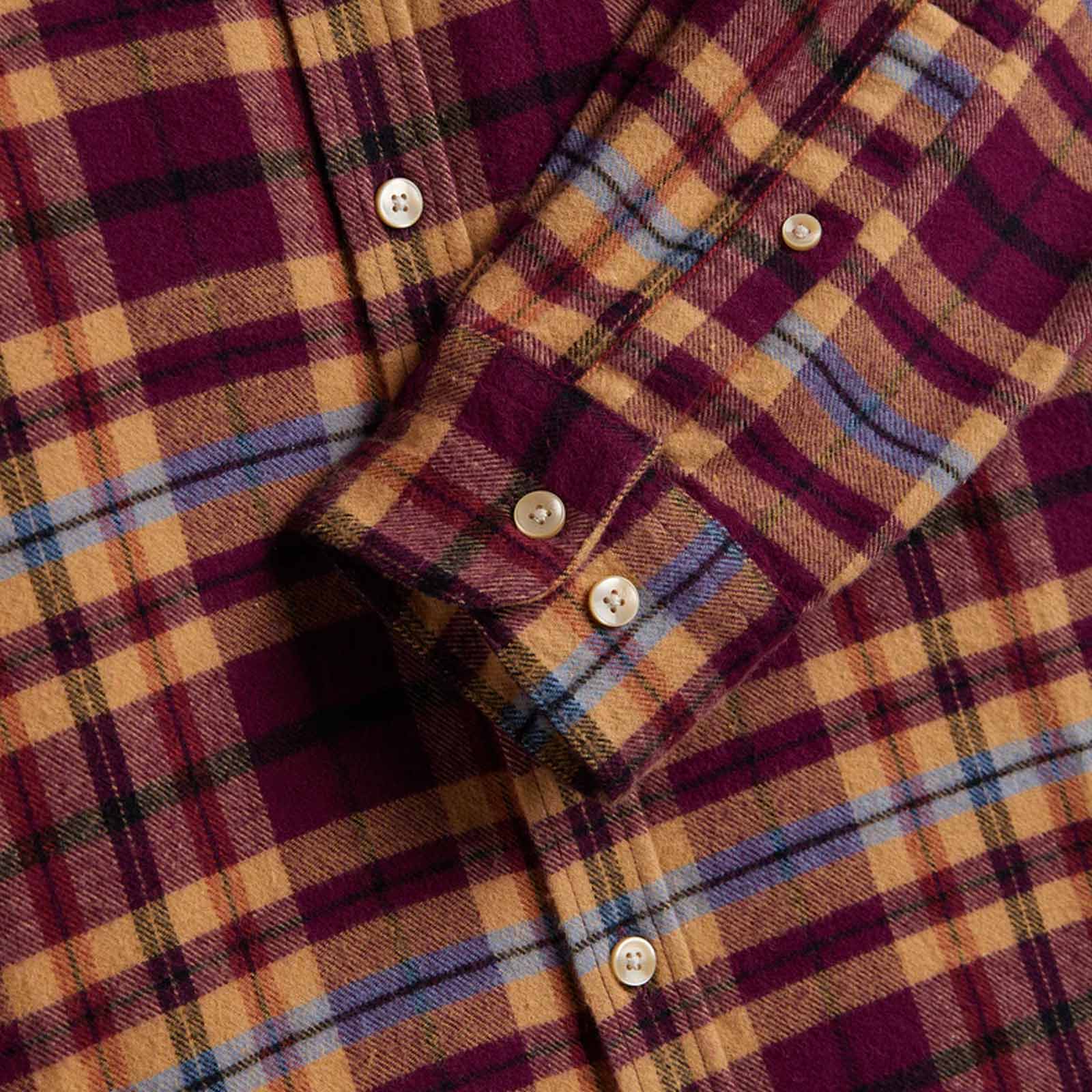 Ruiva Plaid Flannel Shirt berry check Portuguese Flannel