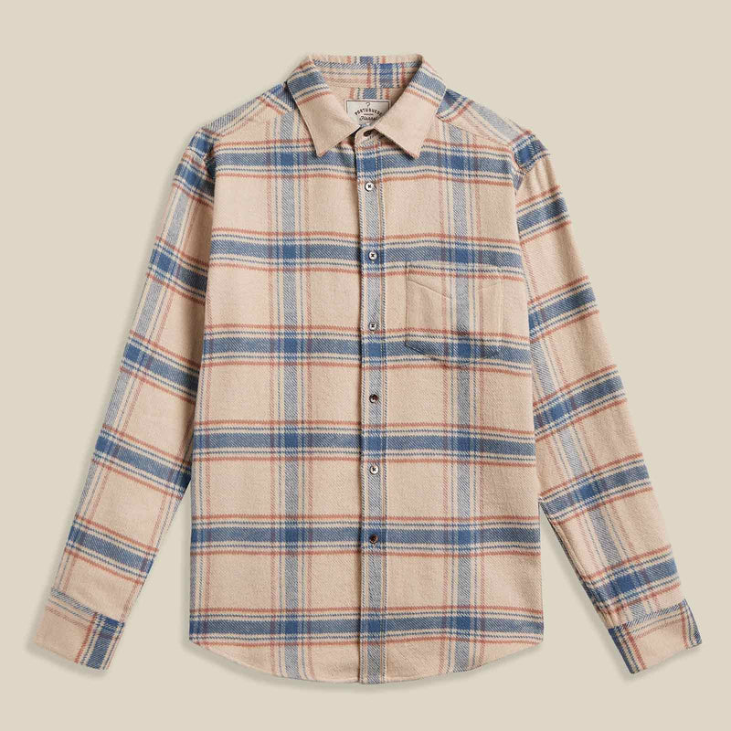 Serena Flannel Shirt natural/blue/rust check