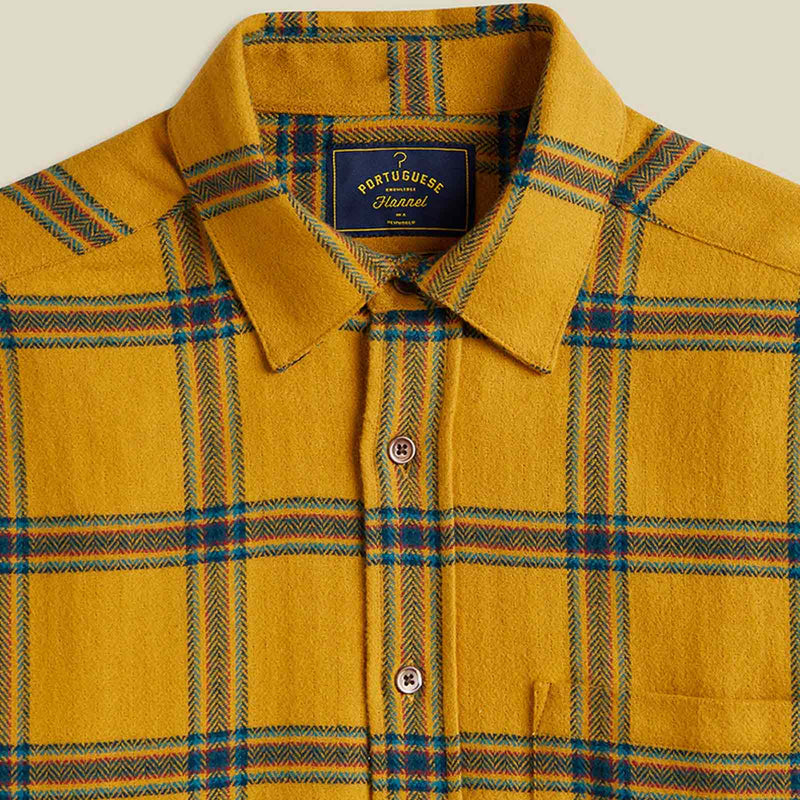 Standard Plaid Flannel Shirt yellow Portuguese Flannel