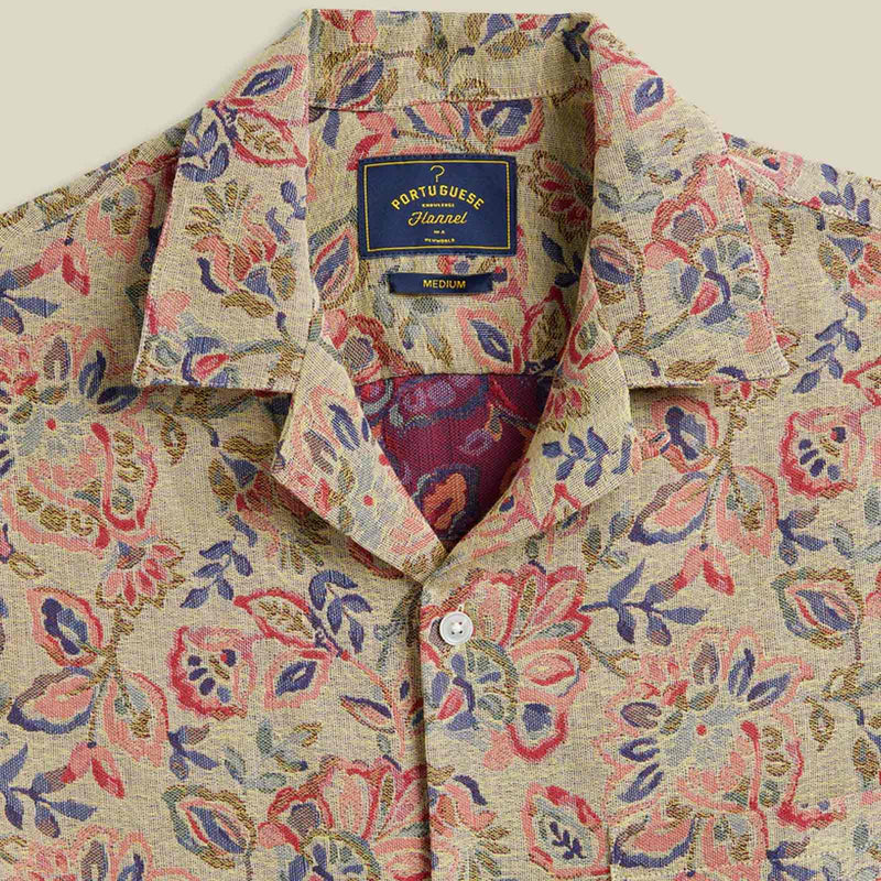 Tapestry Flowers S/S Shirt pastel yellow multi Portuguese Flannel