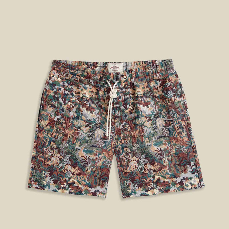 Tapestry Shorts green/brown multi Portuguese Flannel