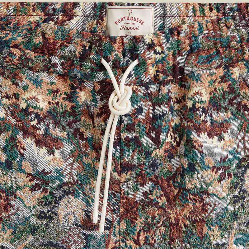 Tapestry Shorts green/brown multi Portuguese Flannel