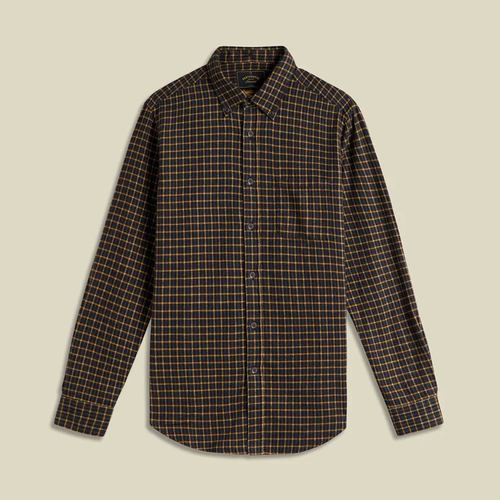Terra Flannel Shirt brown/beige/blue Portuguese Flannel