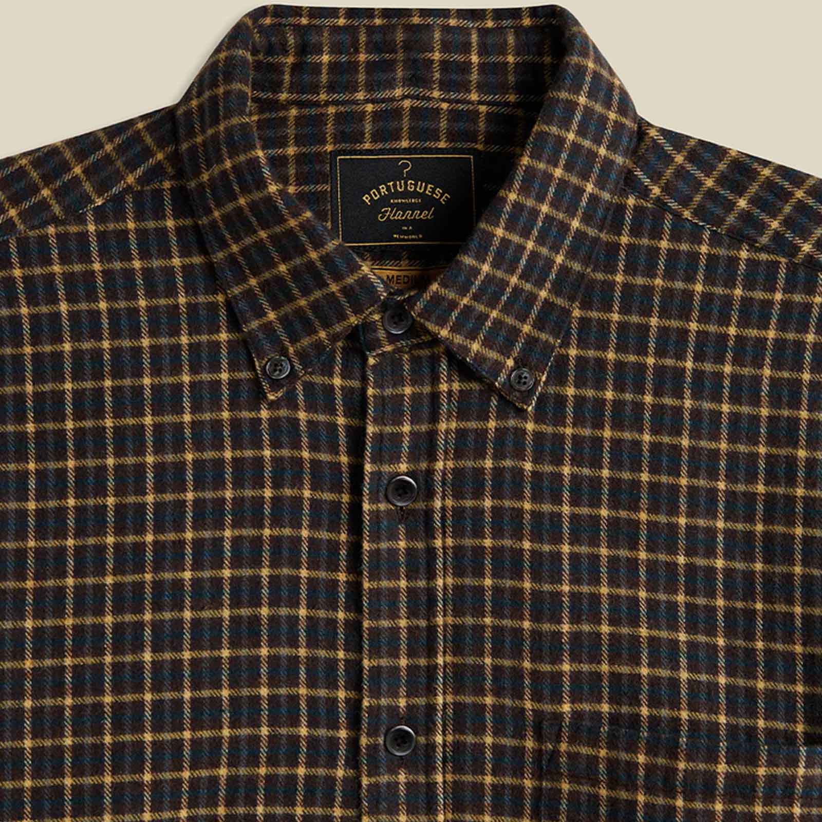 Terra Flannel Shirt brown/beige/blue Portuguese Flannel