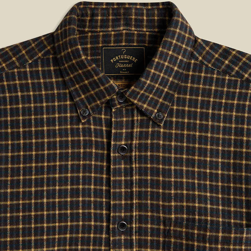 Terra Flannel Shirt brown/beige/blue Portuguese Flannel
