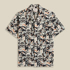 Viva S/S Shirt multi ivory/black/orange Portuguese Flannel