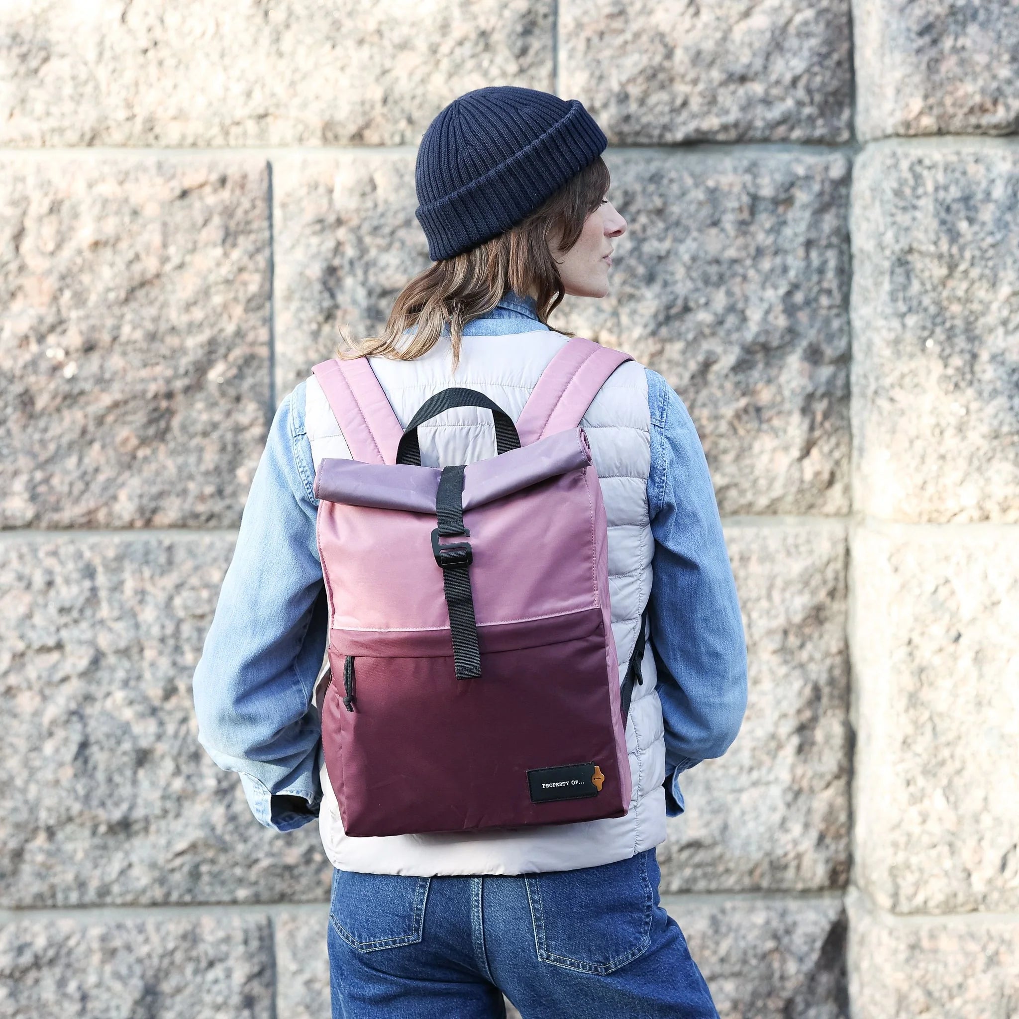 Bob Foldable Backpack rose/wine/grape Property of..