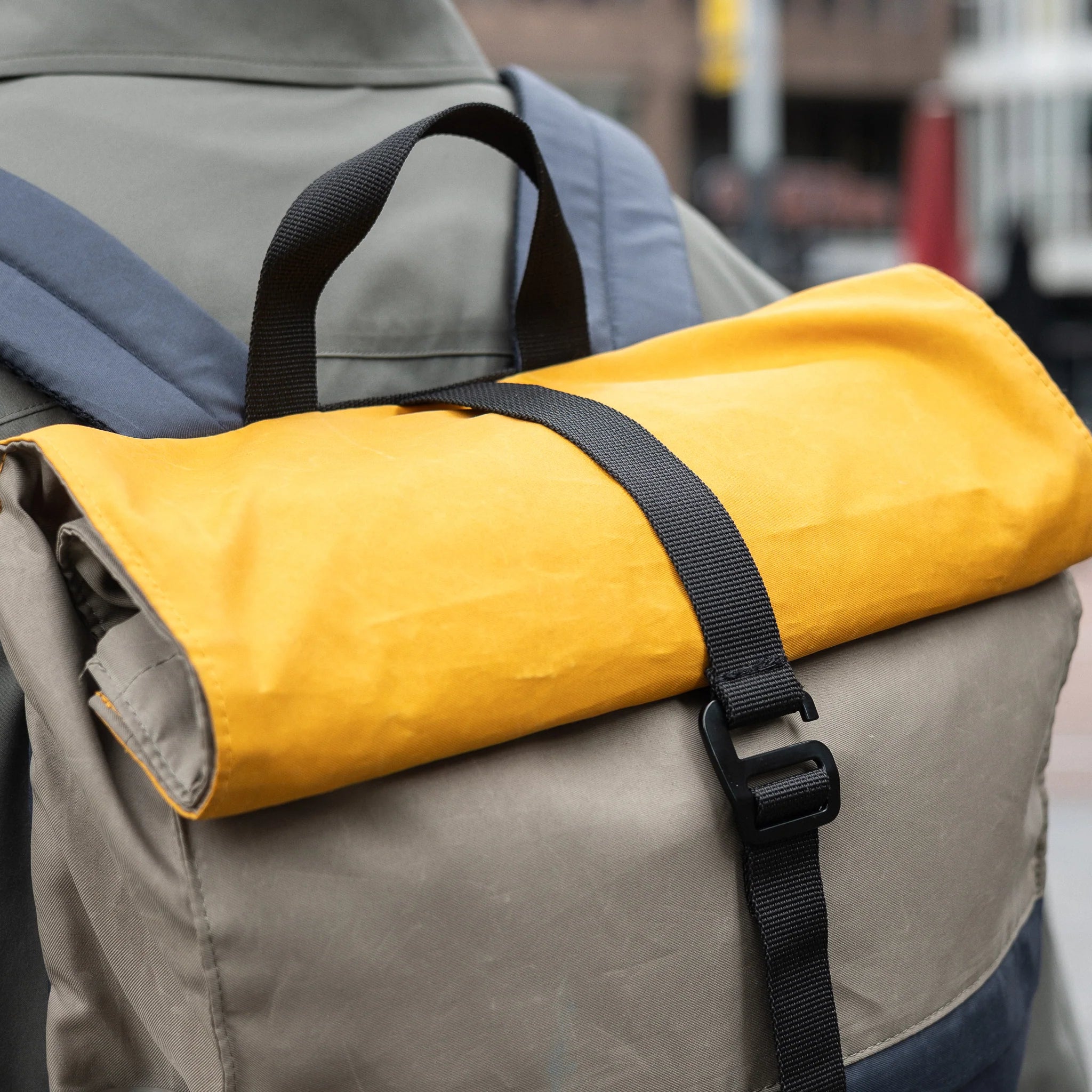 Bob Foldable Backpack yellow/khaki/navy