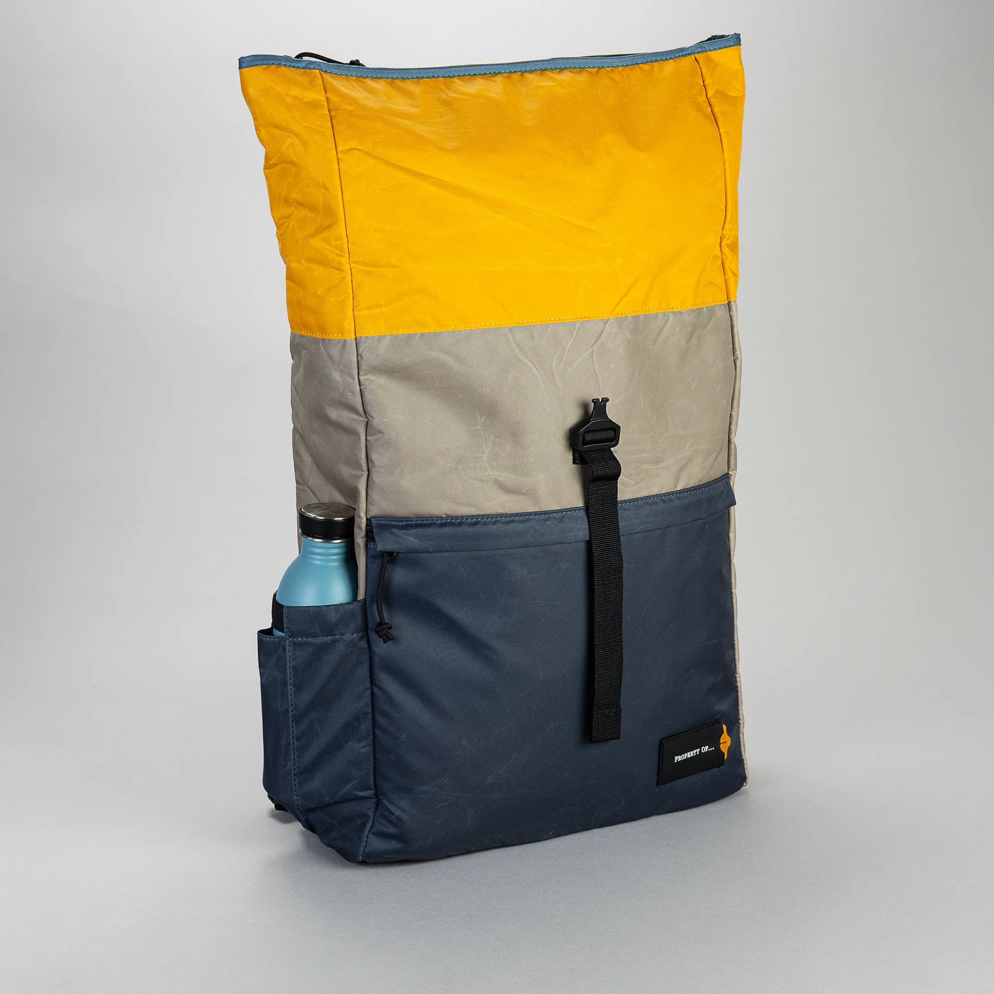 Lucas Roll Down Backpack yellow/khaki/navy