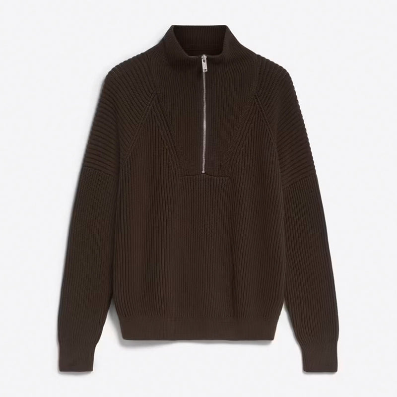 Ronyiaas Half Zip Jumper coffee