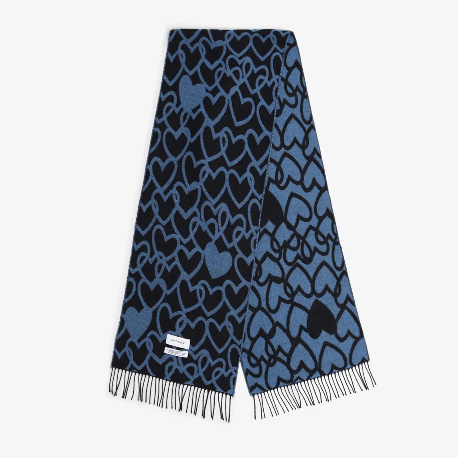 Affection Knit Scarf black/blue Rotholz